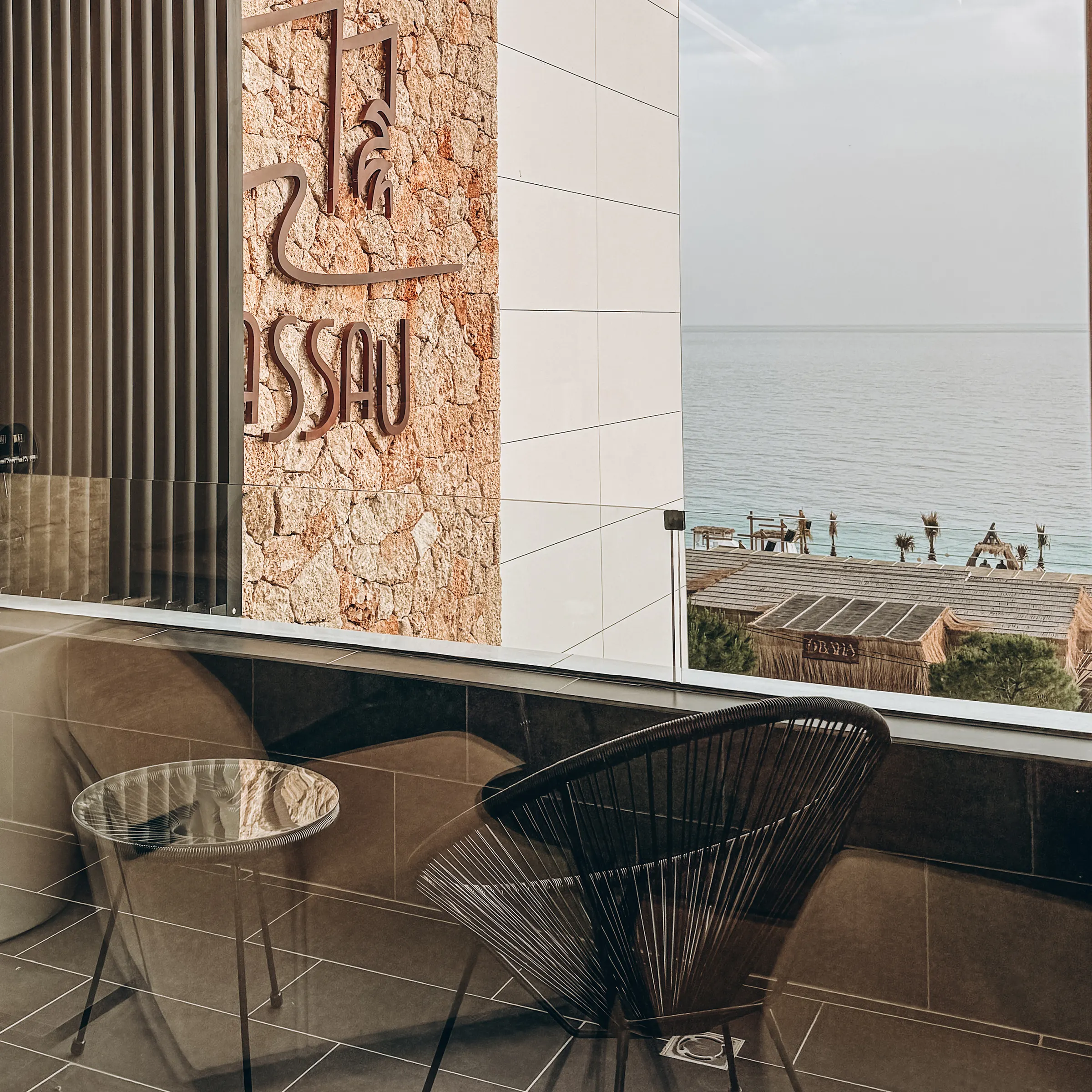 Interior of the Junior Suite with Sea View at Nassau Hotel